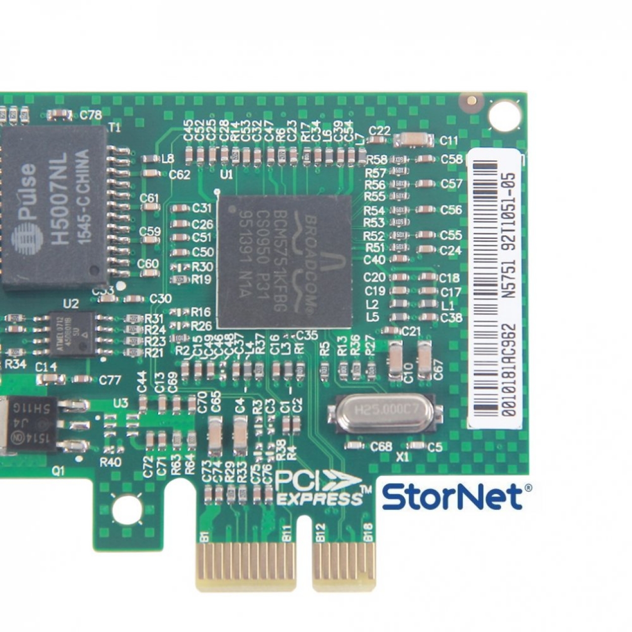 1 Port Ethernet Kart 1 GbE Broadcom BCM5751 Chip  StorNET