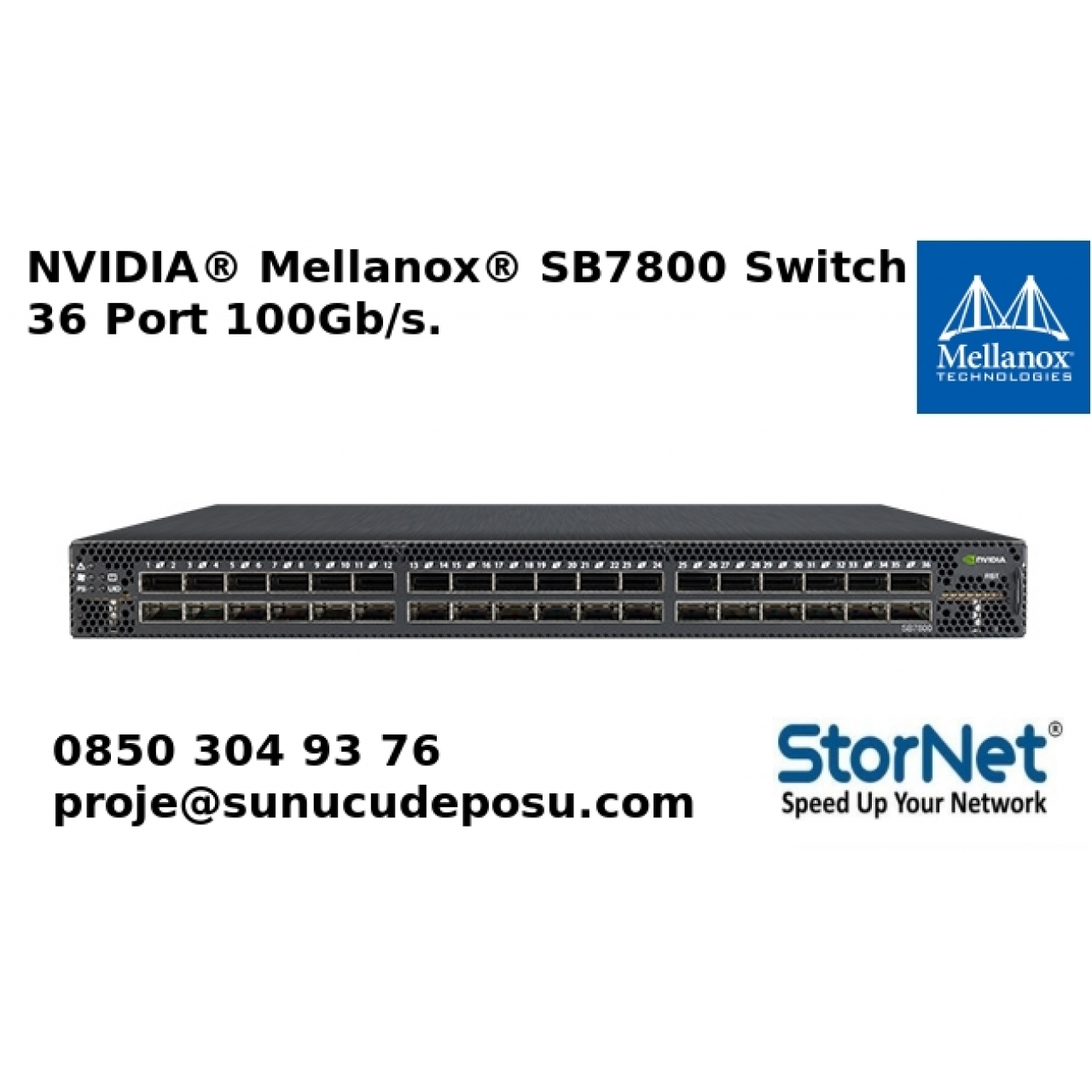 NVIDIA Mellanox SB7800 Switch 36 Port 100Gb/s