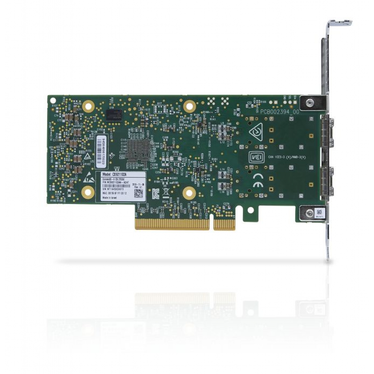 Ethernet Kartı NVIDIA Mellanox MCX621102AN-ADAT ConnectX-6 Dx RDMA 10/25GbE Dual-Port SFP28 PCIe 4.0