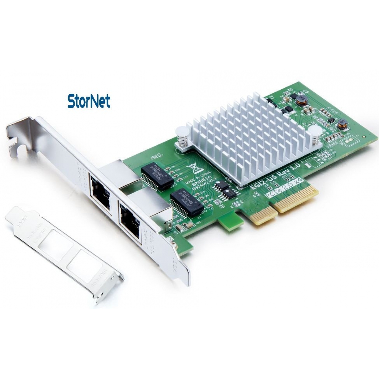2 Port 1 Gigabit Ethernet Kart intel i350AM2 ChipSet StorNET