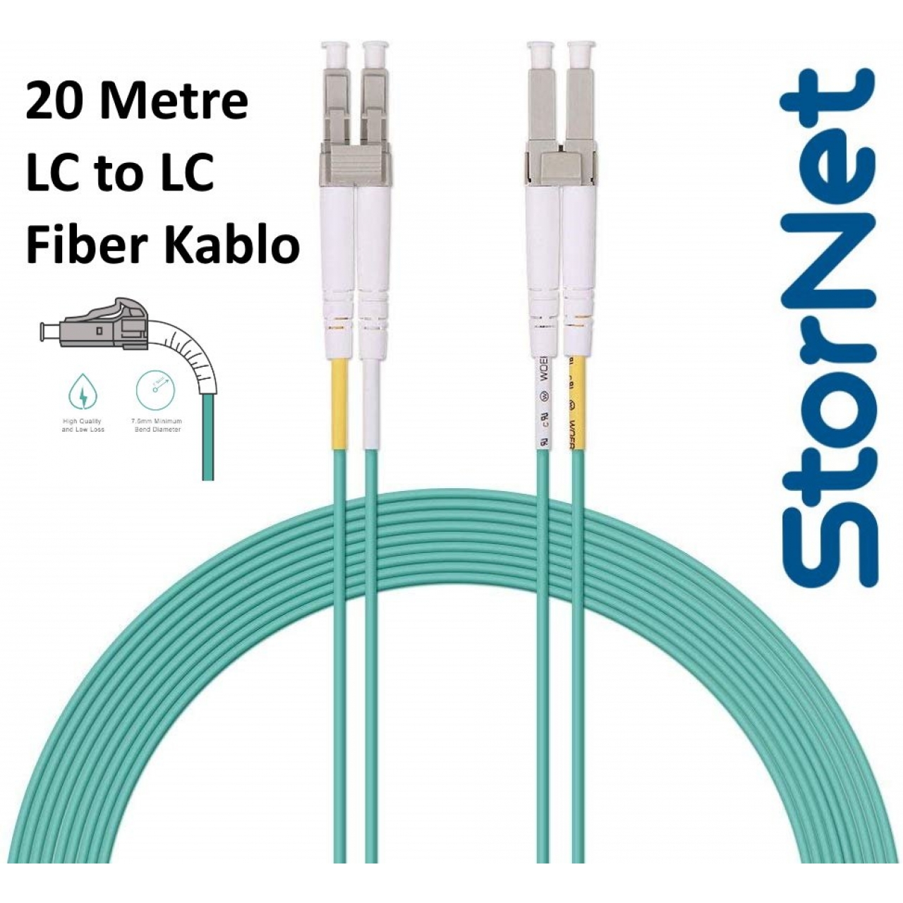 20 METRE StorNET LC TO LC OM3 KABLO 10GbE Fiber Bağlantı Kablosu