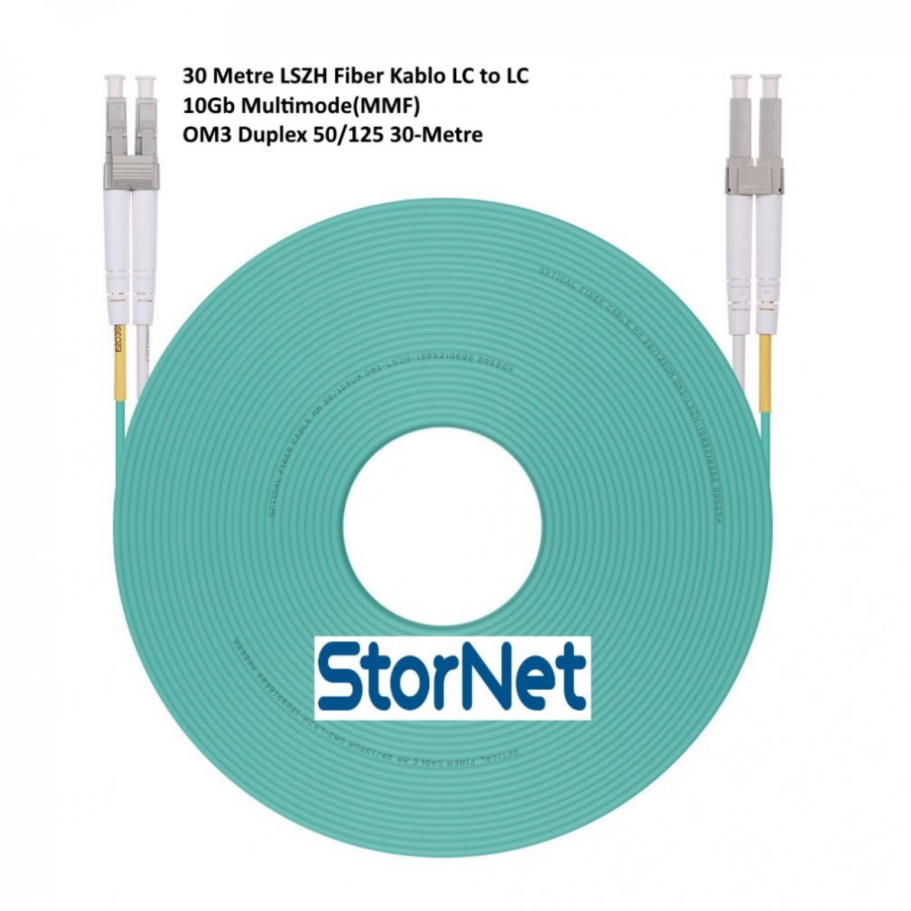 30 METRE StorNET LC TO LC OM3 KABLO  10GbE Fiber Bağlantı Kablosu