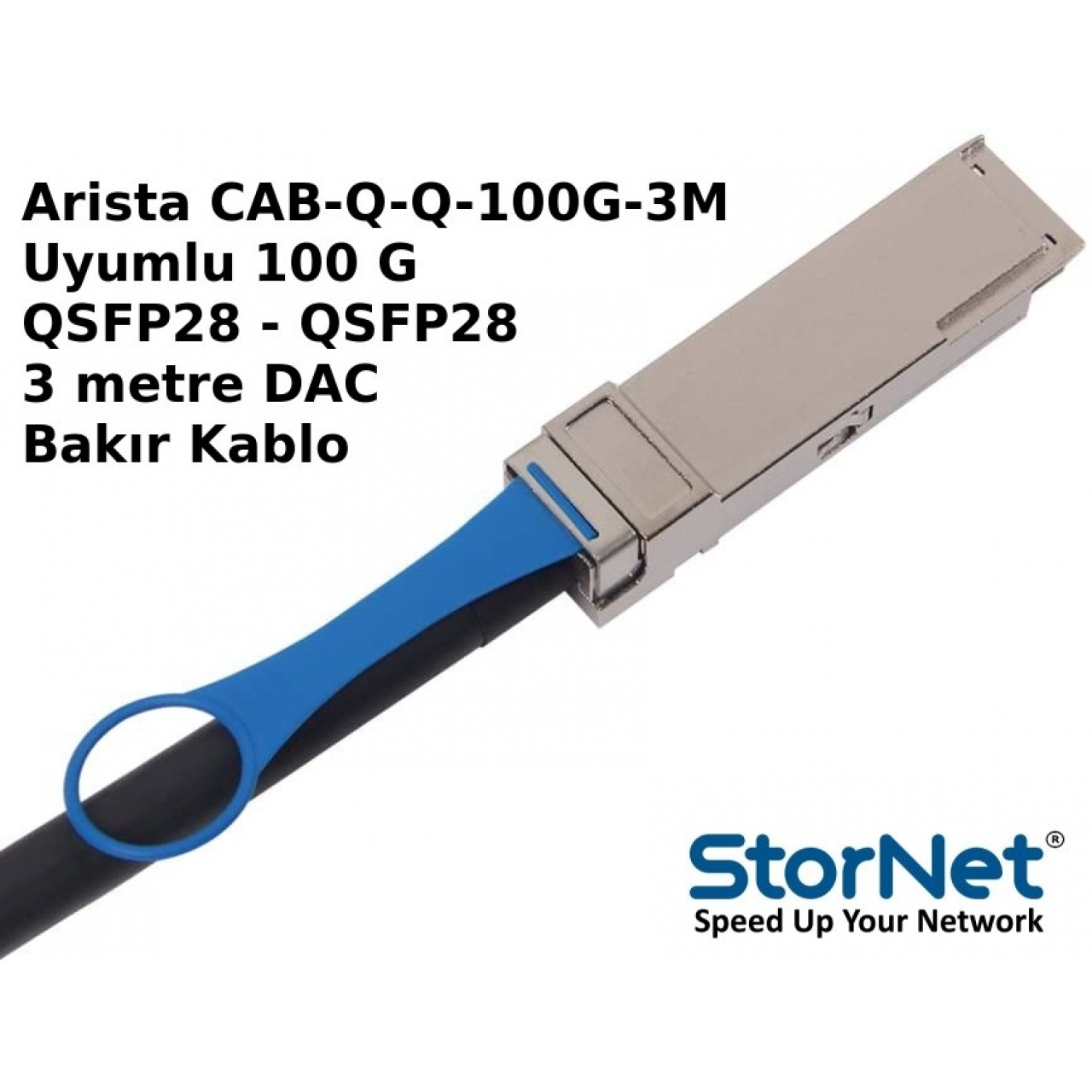 DAC Kablo Arista CAB-Q-Q-100G-3M uyumlu 100G QSFP28 3 metre