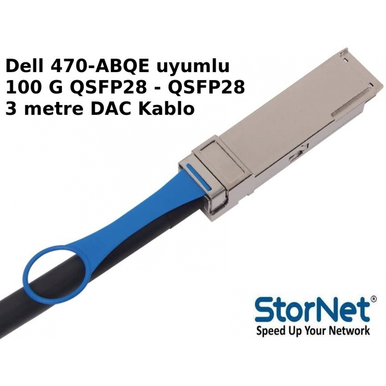 DAC Kablo Dell 470-ABQE 100G QSFP28-QSFP28 3 metre uyumlu