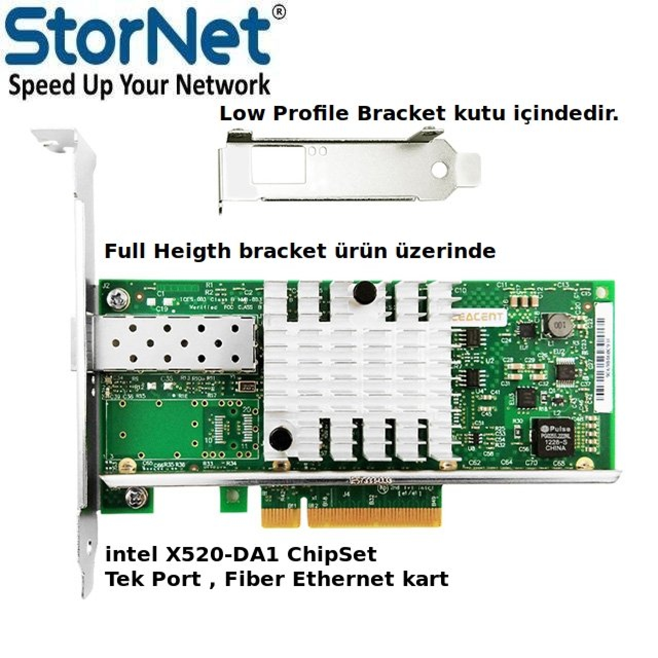 Intel X520-DA1 10GbE Dual Port SFP+ Ethernet Kart  StorNET