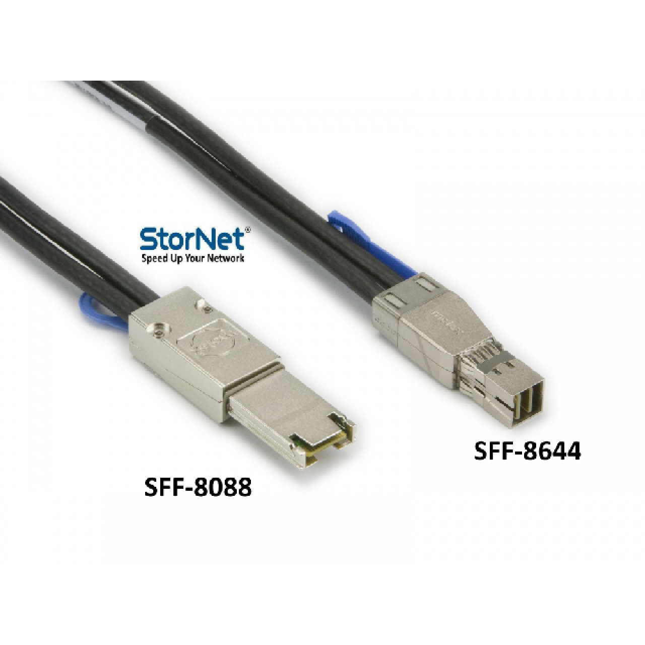 3metre MiniSAS ipass to External MiniSAS HD Kablo StorNET SFF8644 to SFF8088
