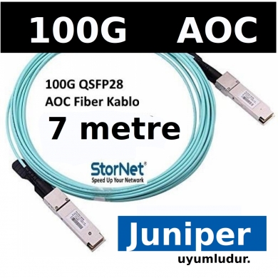 Juniper JNP-100G-AOC-7M uyumlu 7 metre 100G QSFP Active Optical Cable Kablo