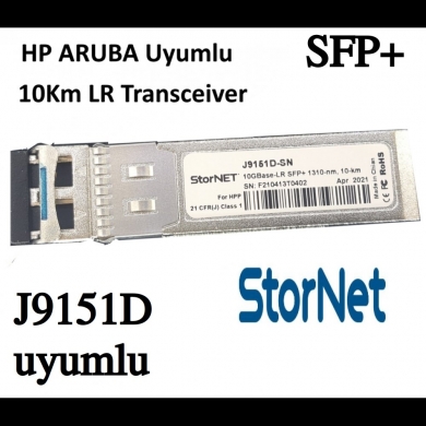 J9151D HP ProCurve ARUBA Uyumlu SFP+ 10Gbps SMF, 1310nm 10KM  LR Transceiver - StorNET