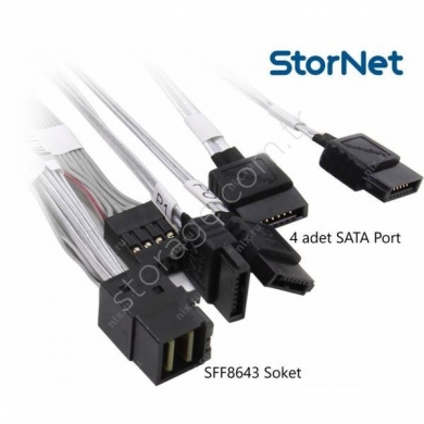 SFF-8643 to 4 SATA Disk Kablosu 12GB/S SAS